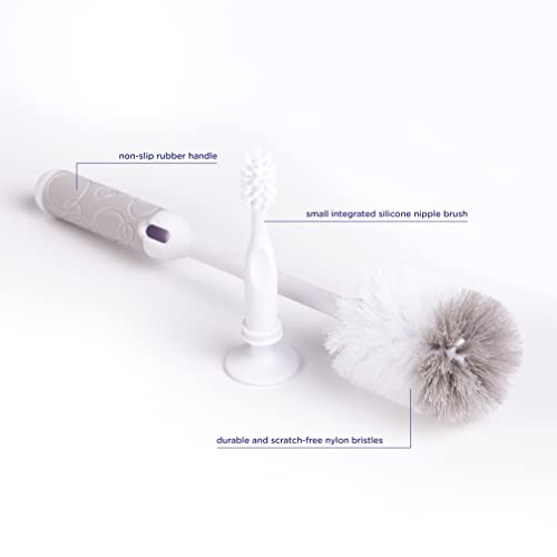 Ubbi Baby Bottle Cleaning Brush Set, Gray - color: Gray Bottle Brush
