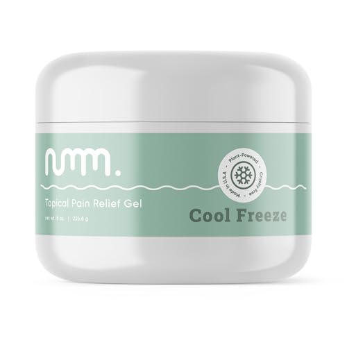 numm. Pain Relief Gel, Cool Freeze – Soothing Cooling Gel with 6% Menthol for Muscle Soreness, Joint Pain & Body Aches, Fast-Absorbing Topical Cream, Citrus Mint Scent – 8 Ounce (Pack of 1)