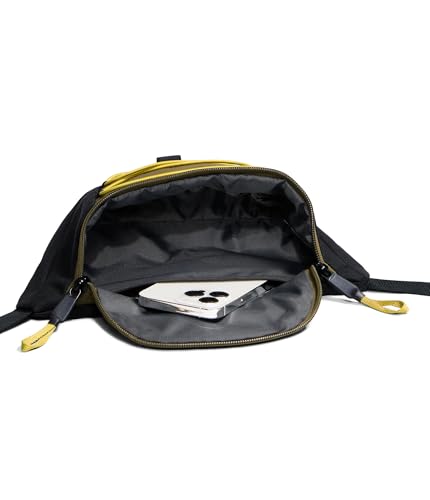 THE NORTH FACE Jester Lumbar Pack | Fanny Pack With Water Repellent Finish, 2.2 Liters, Crossbody Adjustable Strap - color: Caraway Seed/TNF Black/Pigment Yellow