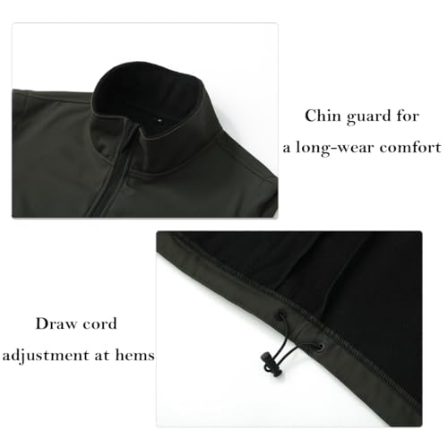 Msmsse Men's Outerwear Lightweight Vest Standing Collar Puffer Sleeveless Jacket for Hiking Running Golf - color: A-army Green, size: Small