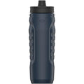 Under Armour Squeeze Water Bottles, 32 oz Water Bottles, Sideline Sports Water Bottle with Quick-Shot Lid, Quick & Easy Hydration, Gym Water Bottles, Squeeze Bottle, 1 32oz Bottle - color: Navy Blue and Black