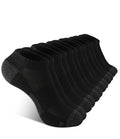 BAMBOO COOL Athletic Ankle Socks Womens Moisture-Wicking 5/6 Pairs - color: Black*6, size: Medium
