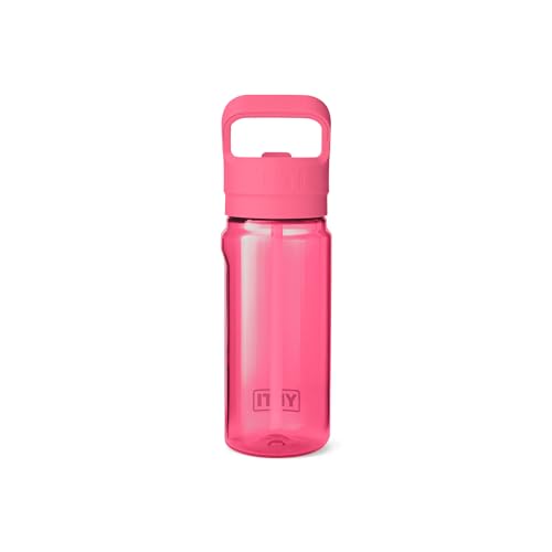 YETI Yonder 600 ml/20 oz Water Bottle with Yonder Straw Cap, Tropical Pink - color: Tropical Pink, size: 20 Ounces