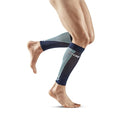 CEP Men’s Calf Compression Running Sleeves | Running Ultralight Calf Sleeves - color: Blue/Light Grey, size: 3