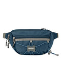 WATERFLY Small Fanny Pack RFID Blocking Travel Hiking Crossbody Waist Bag - color: Dark Blue