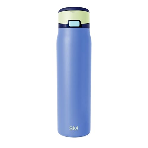 Simple Modern Water Bottle with Straw & Handle | 24oz | Blue - color: -Neptune, size: 24 Ounces