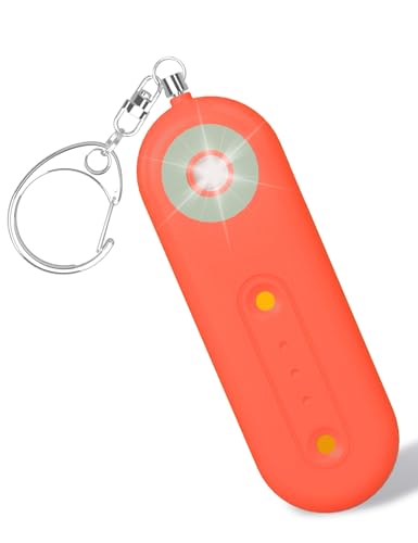 130dB Rechargeable Personal Safety Alarm Strobe Light for Women - color: Orange