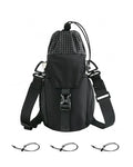 Water Bottle Holder with Strap 40/32 oz Crossbody Water Bottle Purse Bag for Women Men with Phone Pocket for Hiking Walking Gym Cycling - color: Black