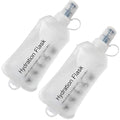 AXEN Soft Flask TPU Foldable Running Hydration Flask, Soft Collapsible Water Bottle for Hydration Pack Cycling Marathon Running Hiking - color: Clear Pack of 2-250ml