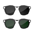 HIBLOKS Polarized Clip-on Compatible with Oakley Meta HSTN Smart Glasses - size: Black+Green