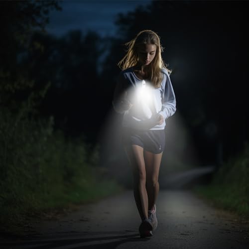 Faxins Nurse Light LED Clip On Flashlight Running Light Rechargeable Safety Lights for Walking at Night Outdoor Nursing Night Shift Light Bright Lightweight Portable Gift Pink