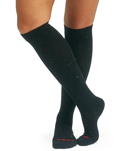 Comrad Knee High Compression Socks - color: Black Confetti, size: Medium