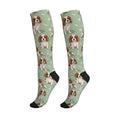 Cute Dog Compression Socks Women Men, Dog Lover Gift - color: King Charles Cavalier2