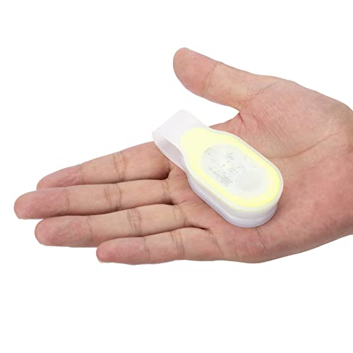 ALONEFIRE LED Flashlights Clip on Flashlight Night Safely Nursing Night Light Hands Free Strong Magnetic to Grip Clothing with a Keychain Flashlight for Walking Running Sports Outdoor Emergency - color: Yellow