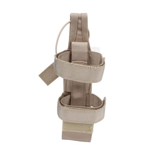 Nylon Water Bottle Holder with Adjustable Strap – Secure Anti-Falling Pouch for Hiking, Camping, Backpack Attachment, No Hands Outdoor Bottle Carrier - color: Khaki