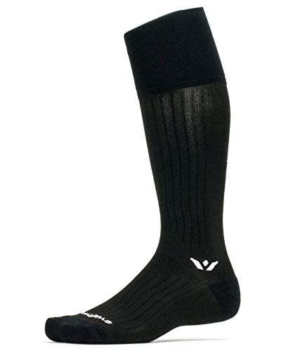 Swiftwick- PERFORMANCE TWELVE Running Socks, Wicking, Knee High Compression Fit - size: Small