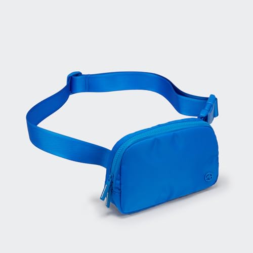 Pander Nylon Fanny Pack for Women, Two-Way Zipper Crossbody Bag - color: Capri Blue
