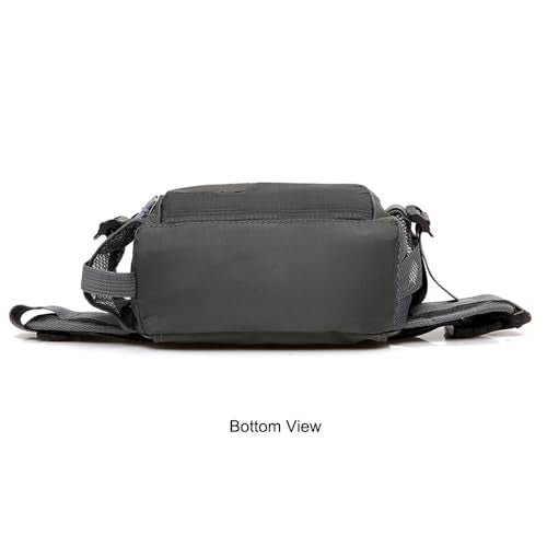 Entchin Water-Resistant Fanny Pack, 4-Zipper Belt Bag - color: E131 Black