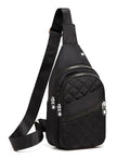 AOSTIHOT Crossbody Sling Bag Small Sling Backpack for Women, Chest Daypack Crossbody Shoulder for Travel Sport Running Hiking - color: A Black