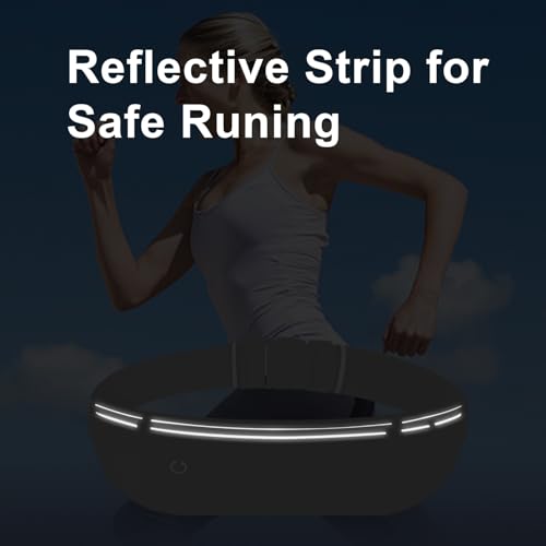 Slim Running Belt for Women Men, Runners Fanny Pack Phone Holder, Money Belt, Running Gear Accessories, with 3 Pockets, Light Gray - color: Light gray
