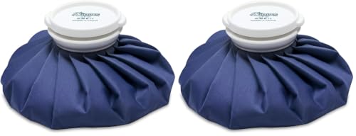 BICAREE Ice Pack for Injuries Reusable, Ice Bags Hot Water Bag for Hot & Cold Therapy and Pain Relief with Cover, No-Leak Elastic Breathable Ice Bag, Size 9" (Pack of 2) - size: 9'' (Pack of 2)