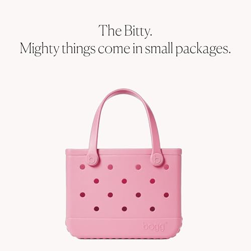 BOGG BAG Bitty Small Tote – 11” x 8.5” x 4.5” – Essential Bags for Beach, Pool, Boat, Sports, Tailgating, Cruise, Travel - color: Blowing Pink Bubbles