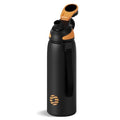 FJbottle 24oz Stainless Steel Insulated Water Bottle No Straw Spout Lid - color: Classic Black, size: 24 Ounces
