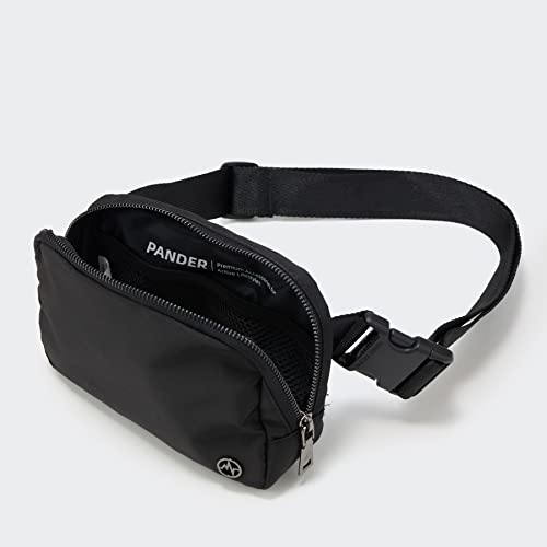 Pander Crossbody Belt Bag for Women and Men, Travel and Everyday Use, Black - color: Black