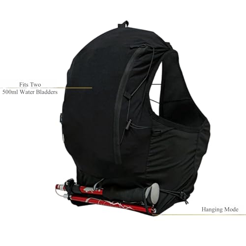 Outdoor Hydration Vest Backpack, Lightweight Runner Pack for Men & Women Running, Trail, Race, Marathon, Hiking - size: Medium