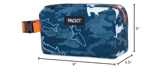 PackIt Freezable Snack Box, Camo Sharks - color: Camo Sharks, size: Medium