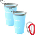 200 ml/6.8 oz-2Pack-Collapsible Cup TPU Running Water Cup Foldable Reusable Protable for Running,Backpacking,Traveling,Climbing,Marathon-BPA Free,SkyBlue - color: 2 Pcs 200ml Sky Blue Cup