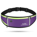 SooGree Men Women Running Belts,Slim Sport Belts,Waterproof Running Fanny Pack,Waterproof Running Waist Packs with Reflective Strip,Runner Belt for Running Walking Cycling Camping Gym (Purple) - color: Purple