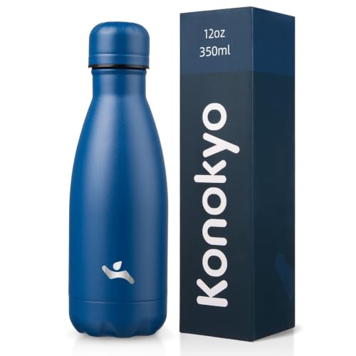 Konokyo 12 oz Insulated Stainless Steel Water Bottle, Blue - color: Blue, size: 12 Ounces