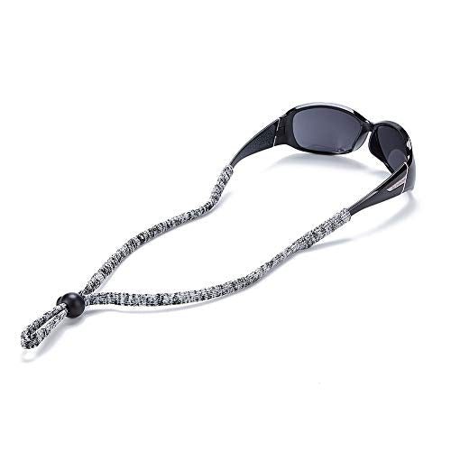 SHINKODA 6-Pack Slip-On Glasses Strap Universal Fit Cord Eyewear Retainer - color: Black & Space Dye(brown/Gray/Green/Royal/Red)/6pcs/Adult-standard