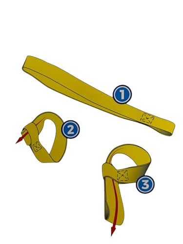 Q'Straint Q-57580-13 Yellow Webbing Loop Strap 11 Inch Length – Pack of 4, OEM Tie-Down Accessory for Wheelchair and Mobility Transport Systems