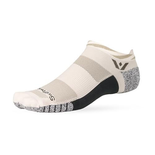 Swiftwick FLITE XT No Show Golf & Running Socks - Moisture Wicking - color: Oatmeal Tan, size: Small