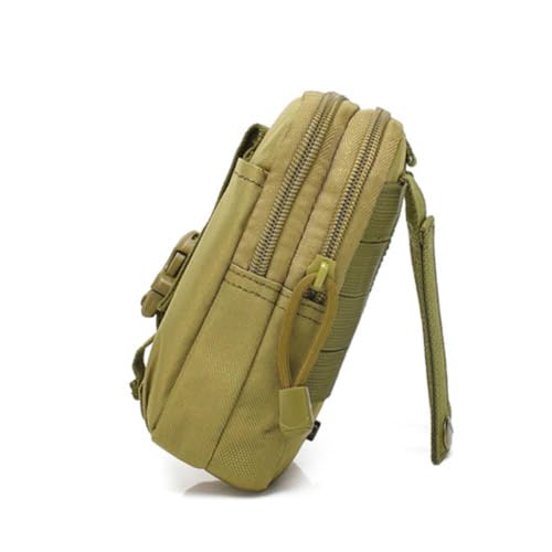 Belt Pouch, Tactical Molle Phone Pouch EDC Utility Pouches Waist Bag Packs, Small Cell Phone Holster Gear Tool Gadget Pocket for Men Running - color: White Line Black