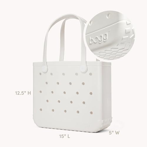 BOGG BAG Medium Tote – 15” x 12.5” x 5” – Essential Bags for Beach, Pool, Boat, Sports, Tailgating, Cruise, Travel - color: Ice Shimmer