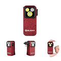 OLIGHT Oclip Pro Rechargeable EDC Clip-on Flashlight, Crackle Red - color: Crackle Red