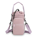 Water Bottle Holder with Removable Handle Strap 32 40oz Crossbody Insulated Water Bottle Carrier Sling Bag with Adjustable Strap and Phone Purse 5 Pockets for Walking Hiking Gym Travel - color: Violet
