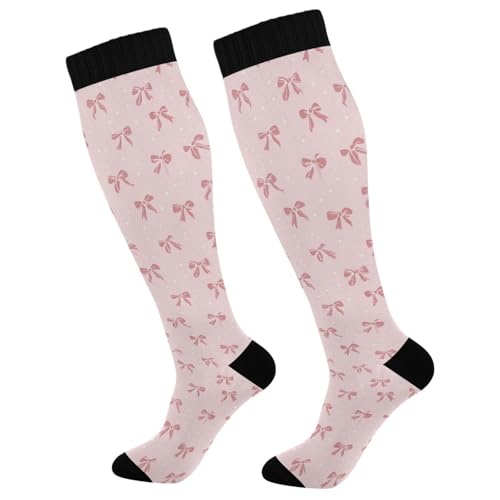 Wusikd Heartbeat Symbol Compression Socks for Women and Men Circulation Black Long Socks for Athletic Running 1 - color: Coquette