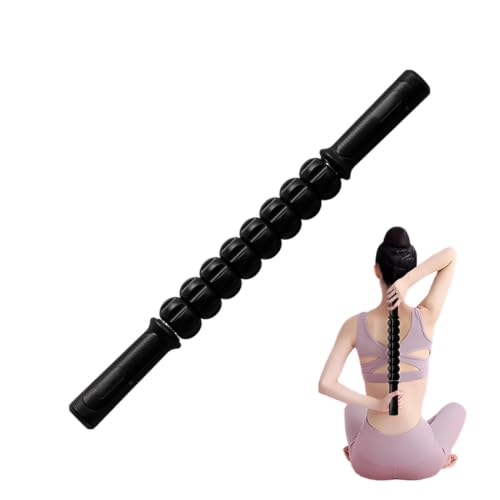 Massage Roller, Multi-Functional Body Massager, Leg Roller Stick - color: Black