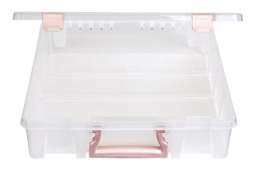 ArtBin Essentials 12 x 12 One-Compartment Craft Box, Clear - color: Rose Gold