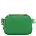 Lightweight Soft PU Pebbled Leather Sling Fanny Pack Belt Bag with Gold Metal Buckle (Kelly Green) - color: Kelly Green