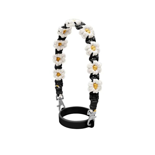Outman Sport Water Bottle Handle Strap Holder Sling Cup Handle - color: Daisy Black