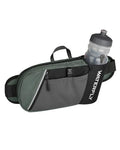 WATERFLY Water Bottle Fanny Pack, Hiking Hydration Belt for Women Men - color: Black & Gray