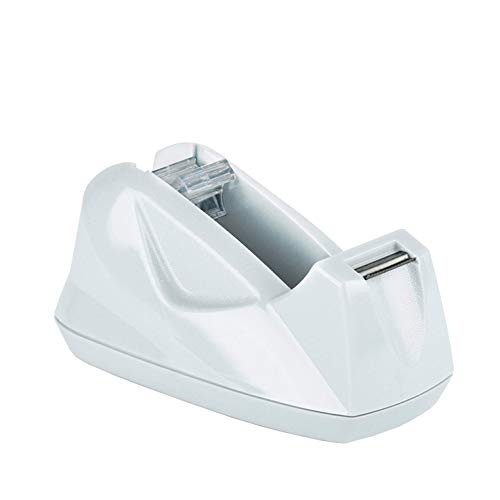 Acrimet Desktop Tape Dispenser, Premium, Non-Skid Base, Plastic, White - color: White