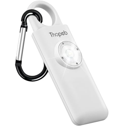 Personal Safety Alarm for Women – Superior Loud Siren & SOS Strobe - color: White