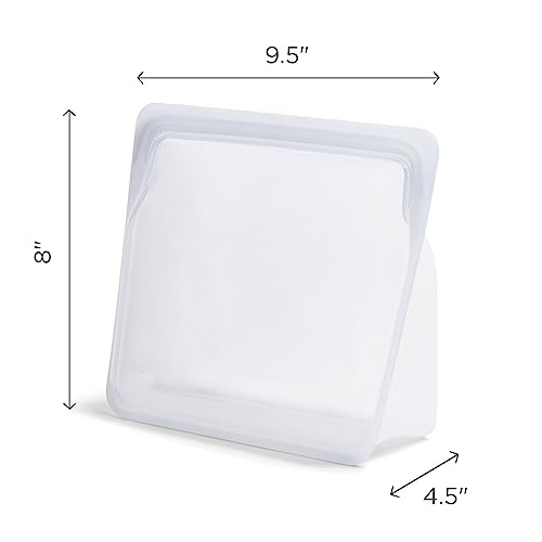 Stasher Premium Reusable Silicone Bag, Stand-Up Mega, Clear, 104 oz - size: Mega