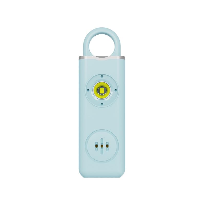 Rechargeable Personal Safety Alarm -130dB Keychain with SOS Flashing Light, Lightweight28g,500+ Days Standby, Loud Alert for Girls, Children, Elderly (Blue)